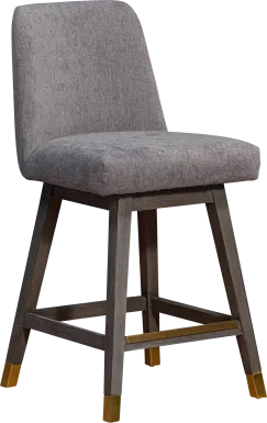 Fanshawe Gray Swivel Counter Stool