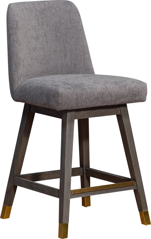 Fanshawe Gray Swivel Counter Stool