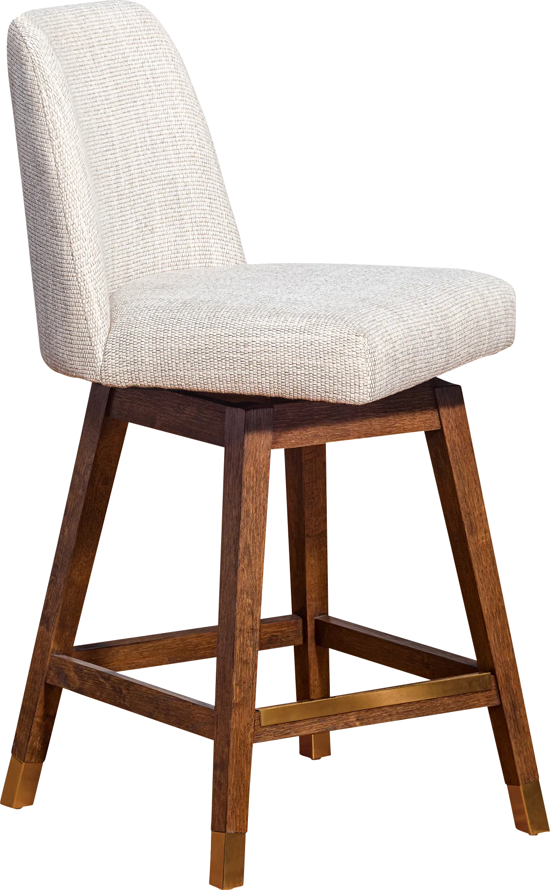 Fanshawe Beige Swivel Counter Stool - Thumbnail - Image 1