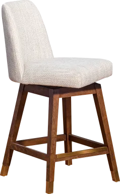 Fanshawe Beige Swivel Counter Stool