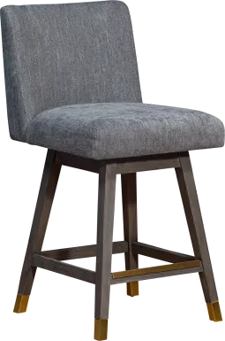 Cauthorn Gray Swivel Counter Stool