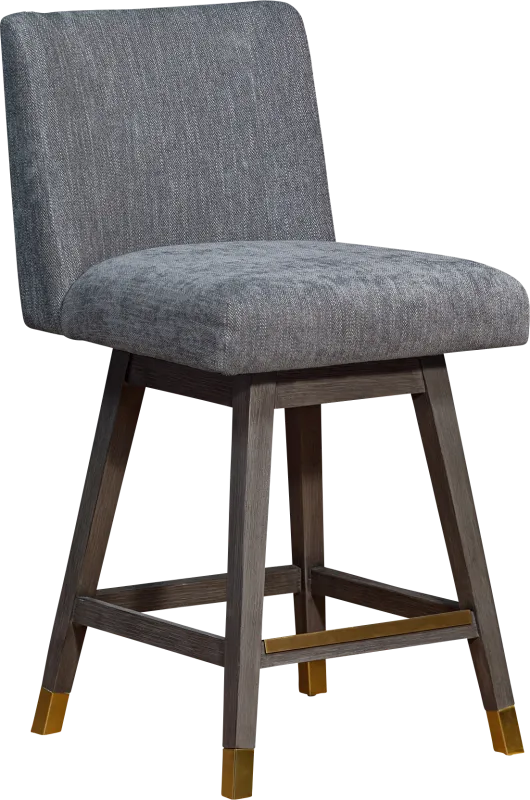 Cauthorn Gray Swivel Counter Stool