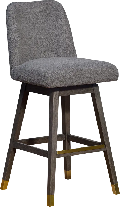 Fanshawe Gray Swivel Barstool