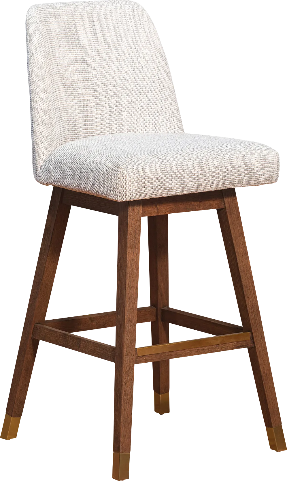 Fanshawe Beige Swivel Barstool - Thumbnail - Image 1