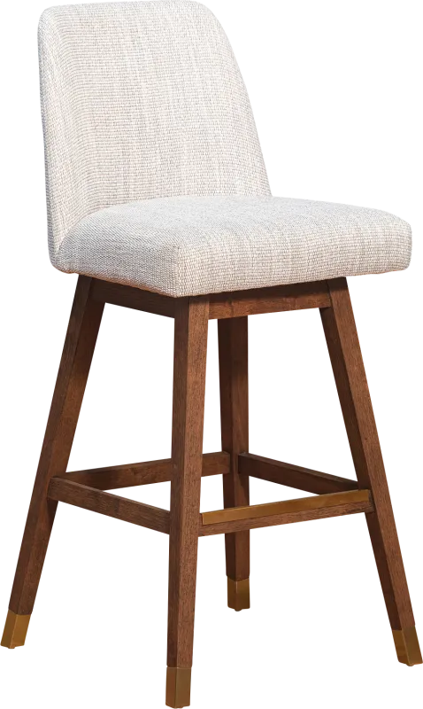 Fanshawe Beige Swivel Barstool