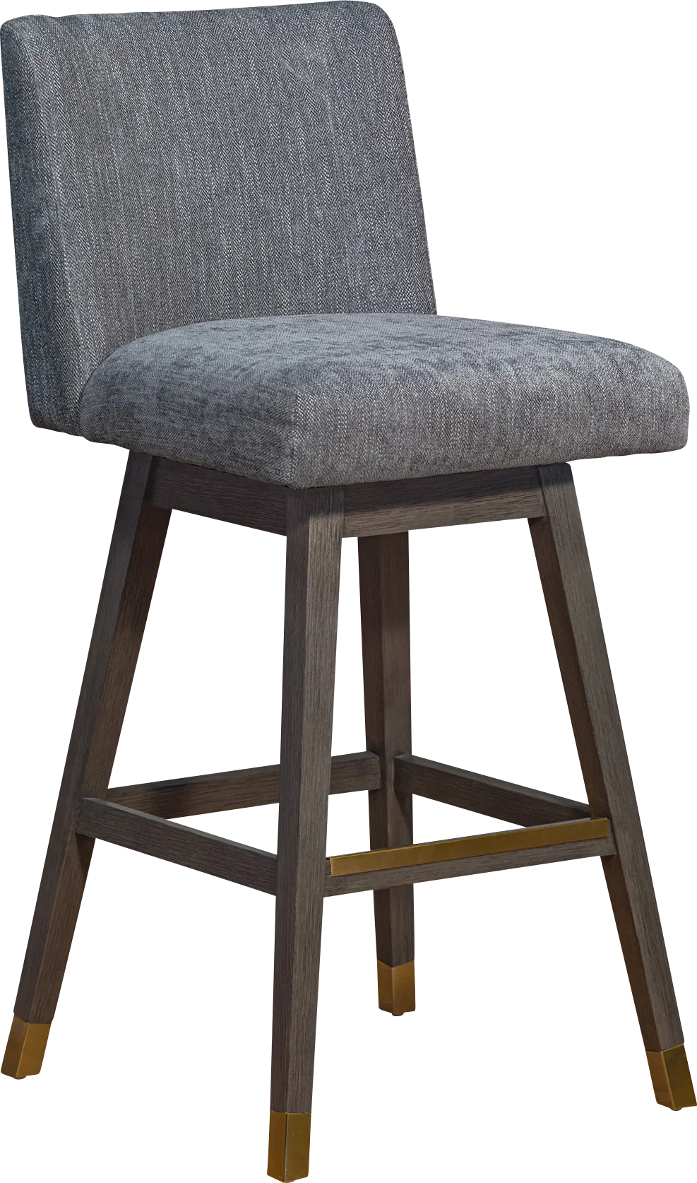 Cauthorn Gray Swivel Barstool - Thumbnail - Image 1