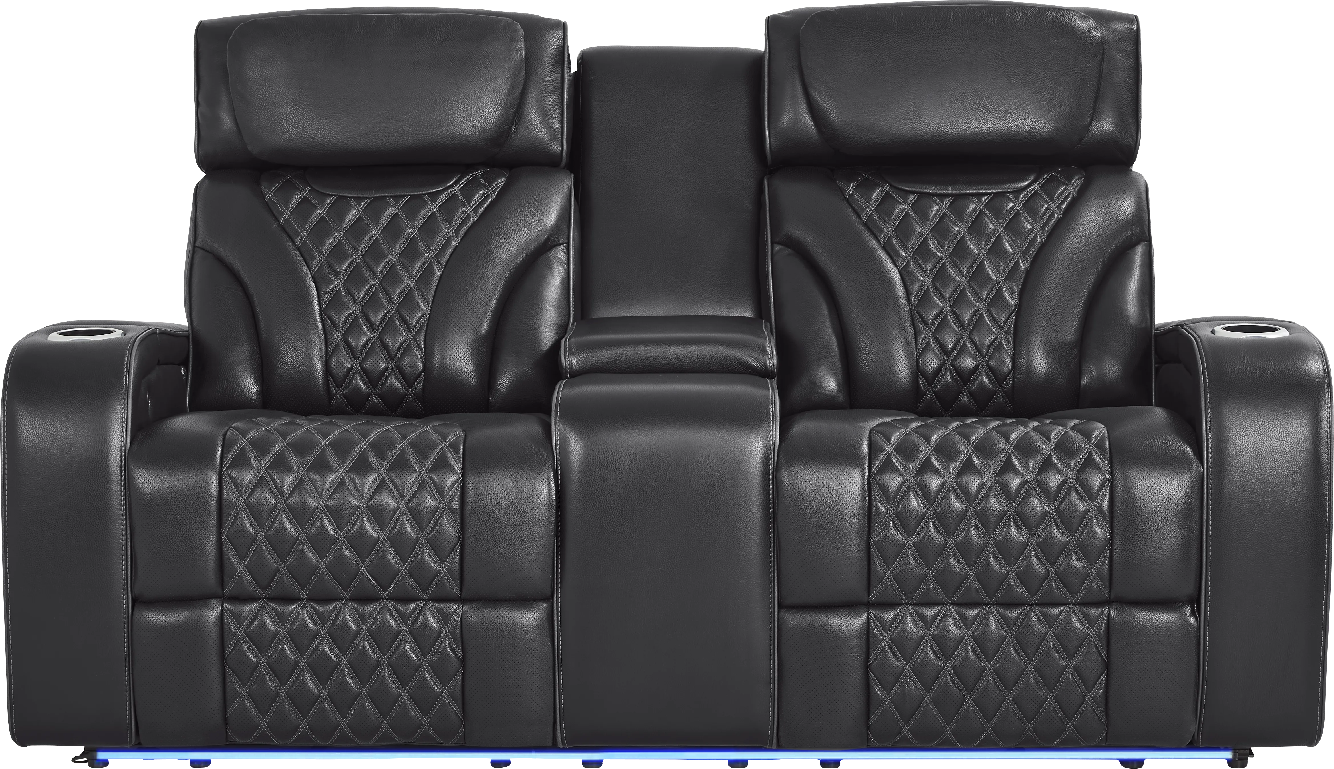 Horizon Ridge Black Leather 6 Pc Triple Power Reclining Living Room with Massage and Heat - Thumbnail - Image 10