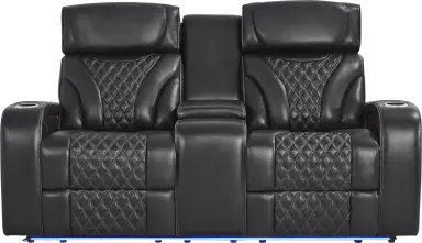 triple power reclining console loveseat