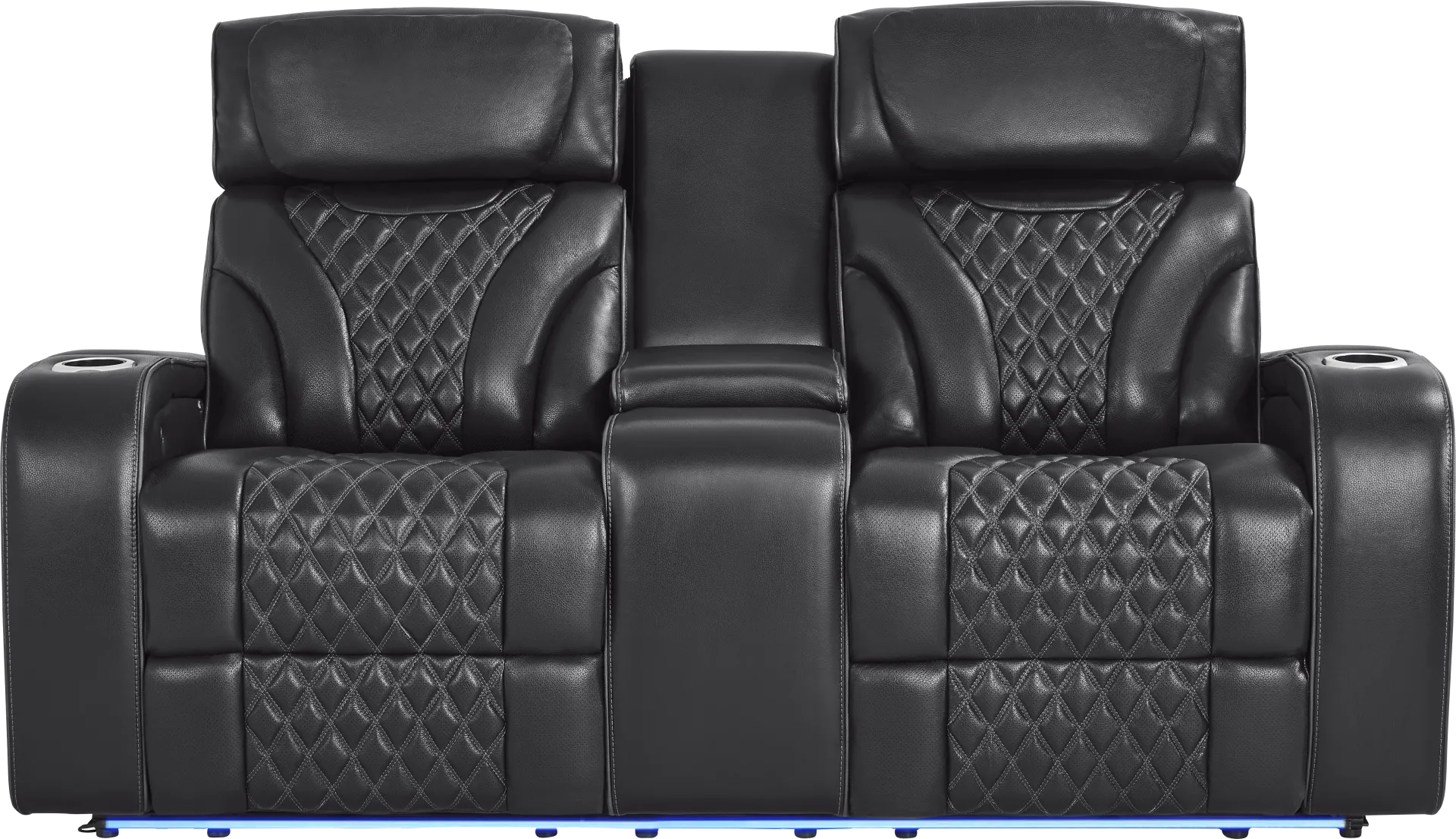 Horizon Ridge Black Leather 6 Pc Triple Power Reclining Living Room with Massage and Heat - Image 10