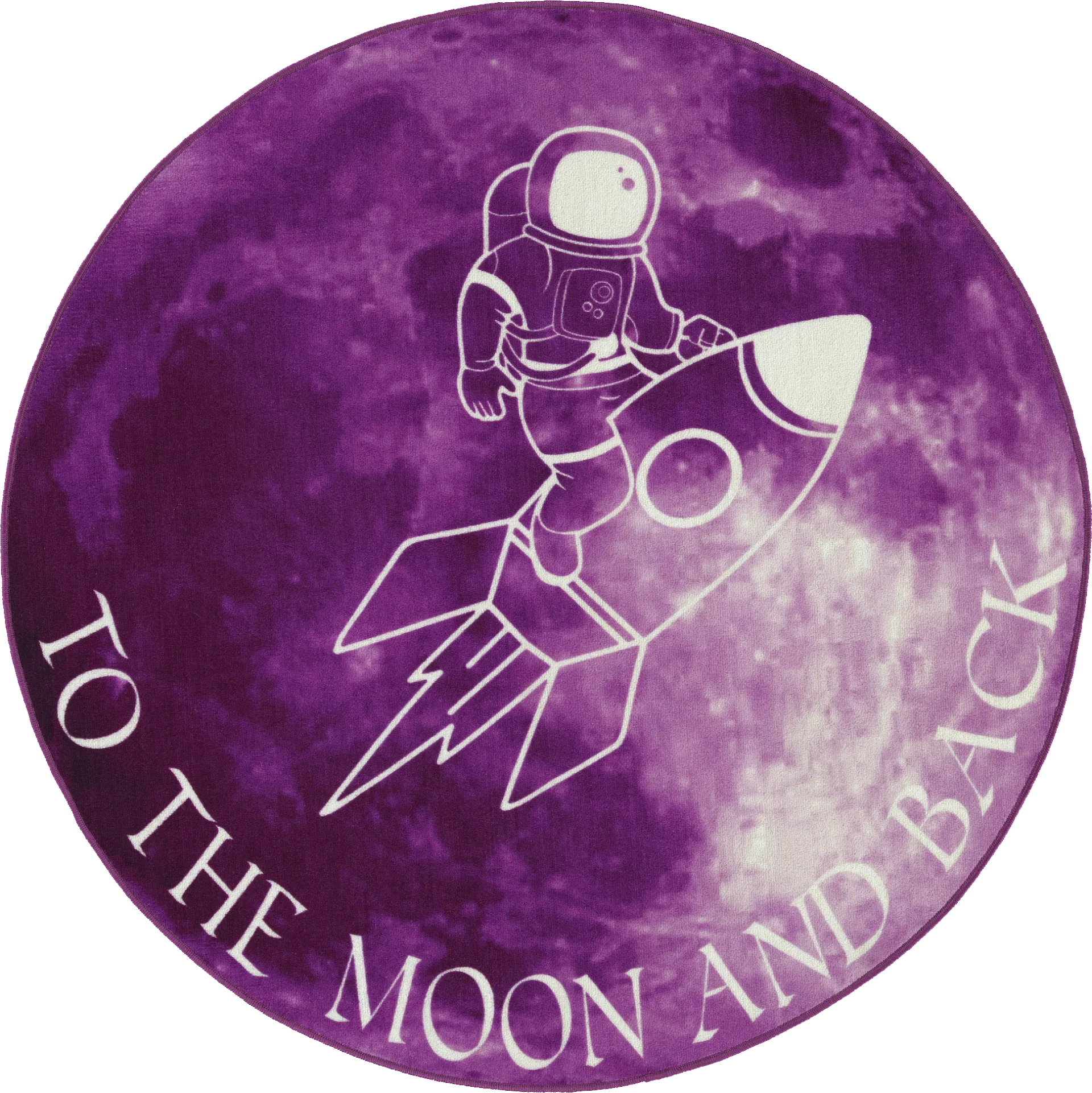 Kids Moonstruck Explorer Pink 5' Round Rug - Image 1