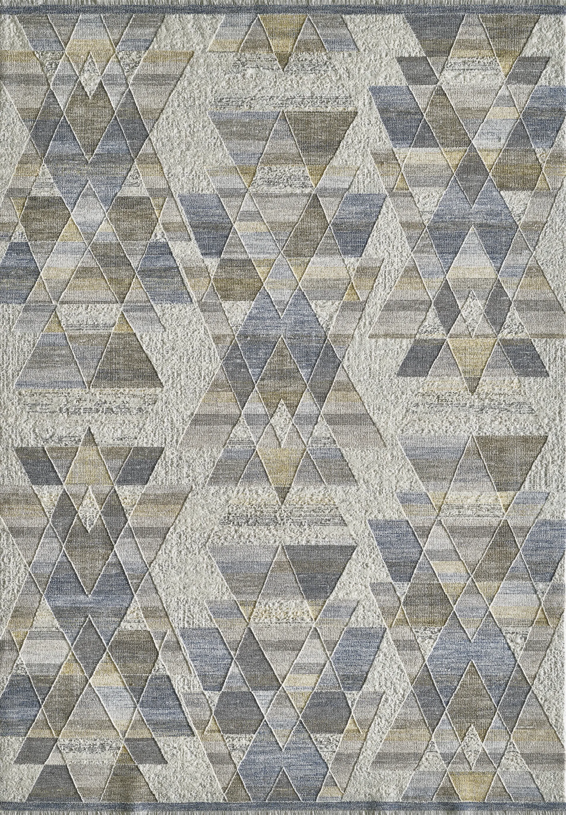 Petroton Gold/Blue 5'3 x 7'10 Rug - Image 1