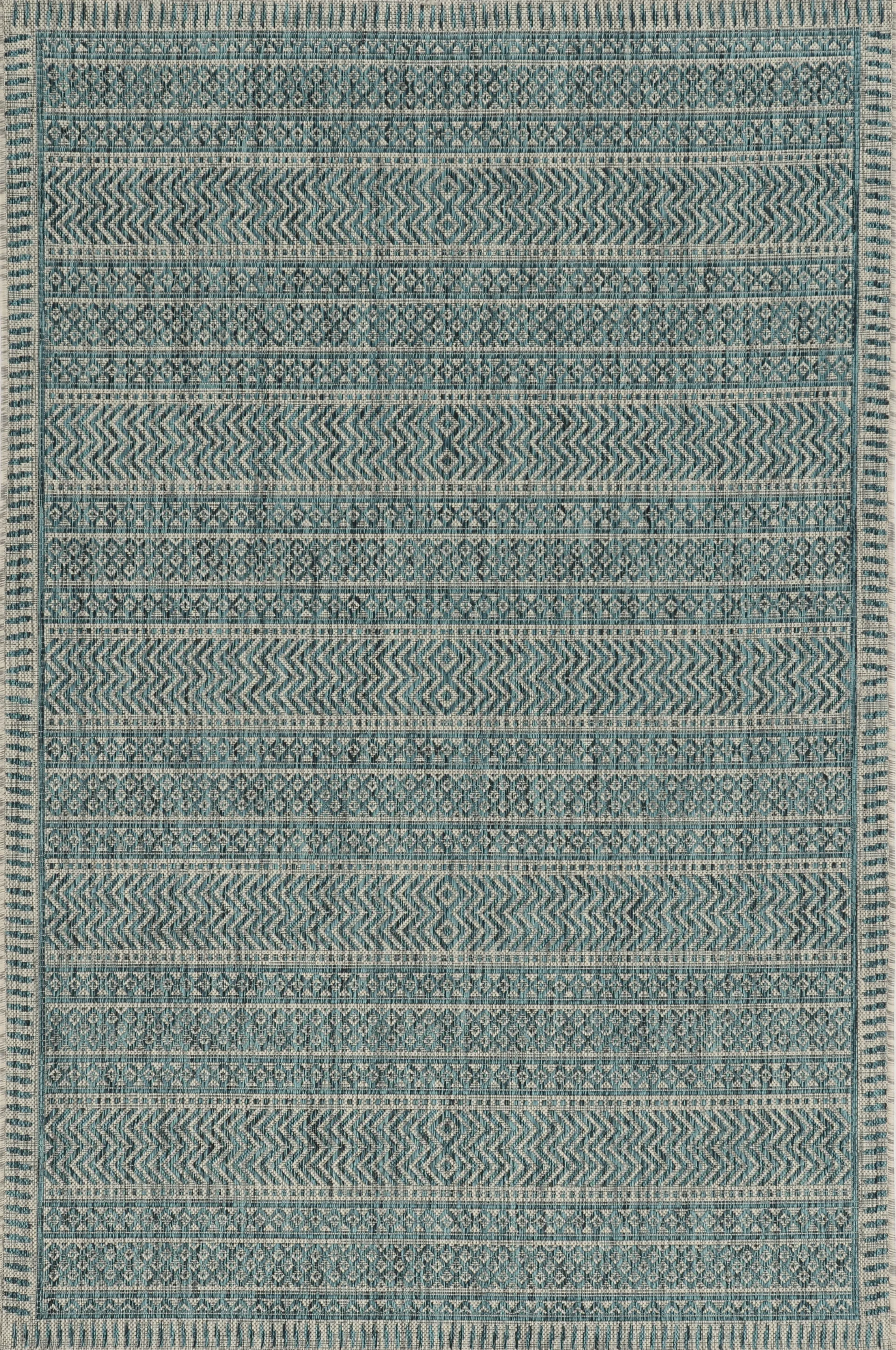 Gallanlis Teal 7'10 x 10'10 Indoor/Outdoor Rug - Image 1
