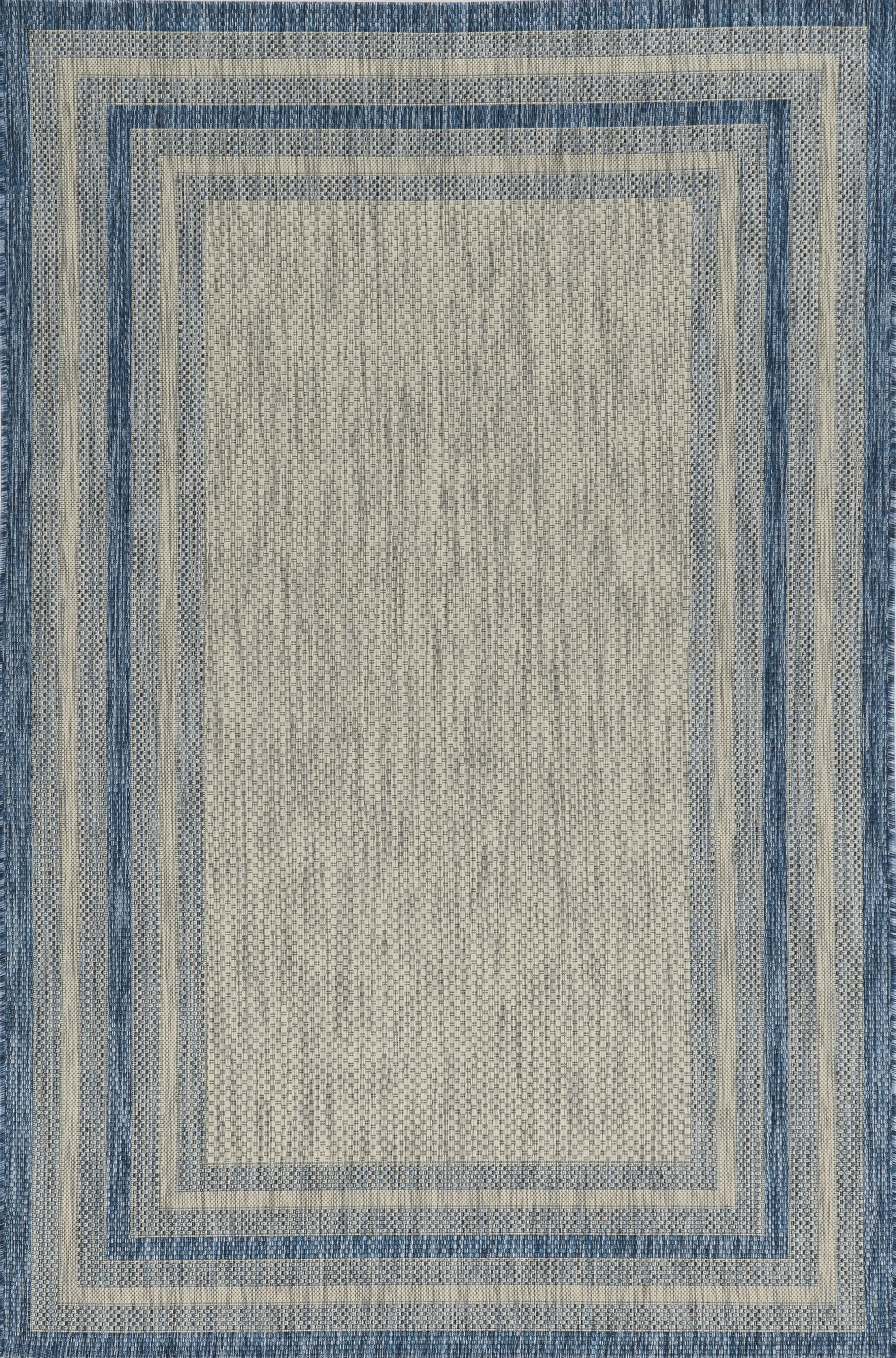 Valtry Gray/Denim 7'10 x 10'10 Indoor/Outdoor Rug - Thumbnail - Image 1
