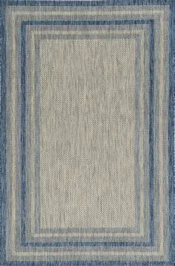 Valtry Gray/Denim 7'10 x 10'10 Indoor/Outdoor Rug