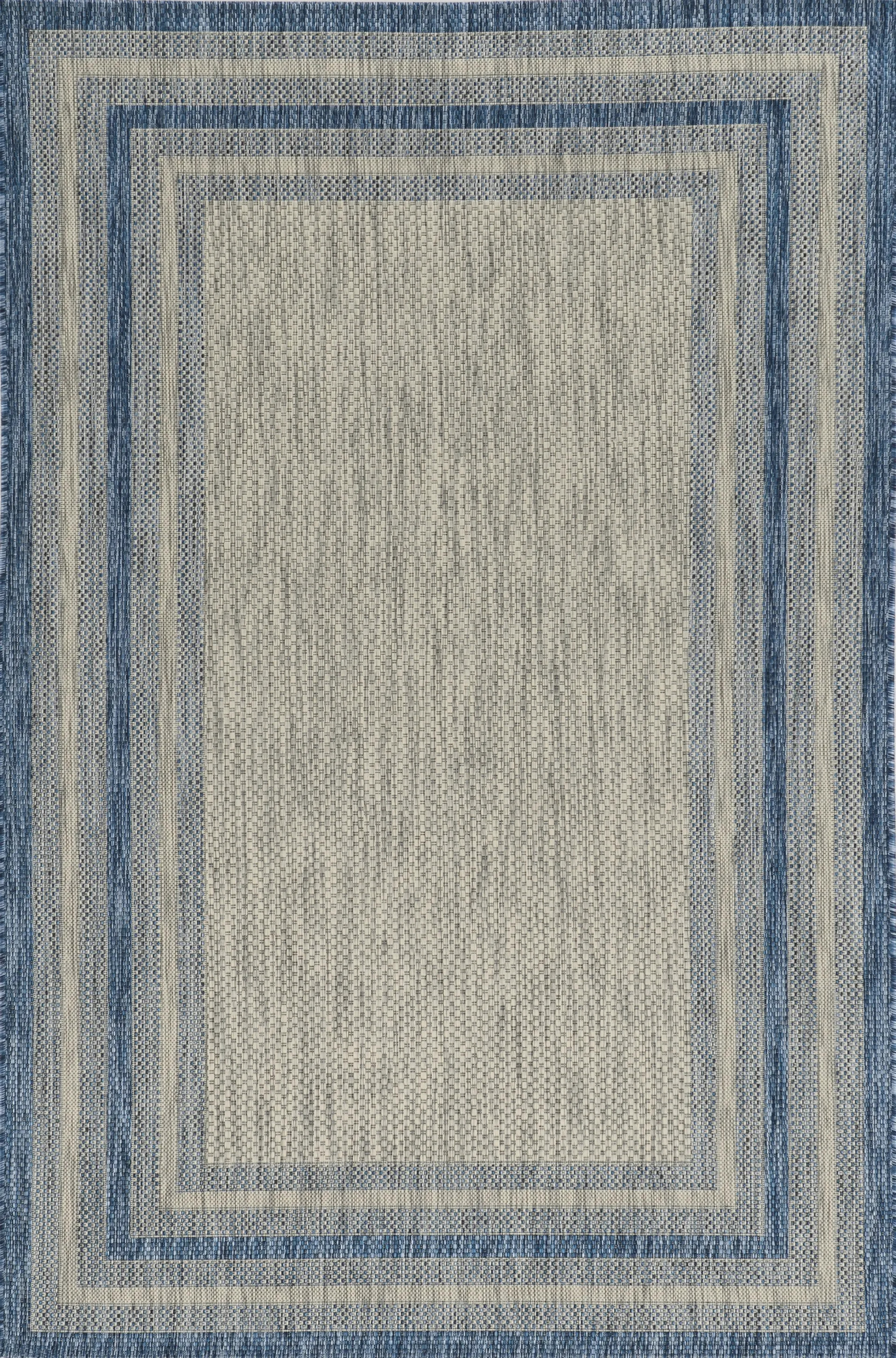 Valtry Gray/Denim 7'10 x 10'10 Indoor/Outdoor Rug - Image 1