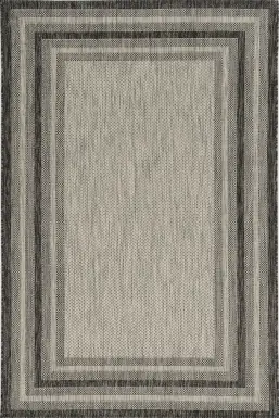 Valtry Gray 7'10 x 10'10 Indoor/Outdoor Rug