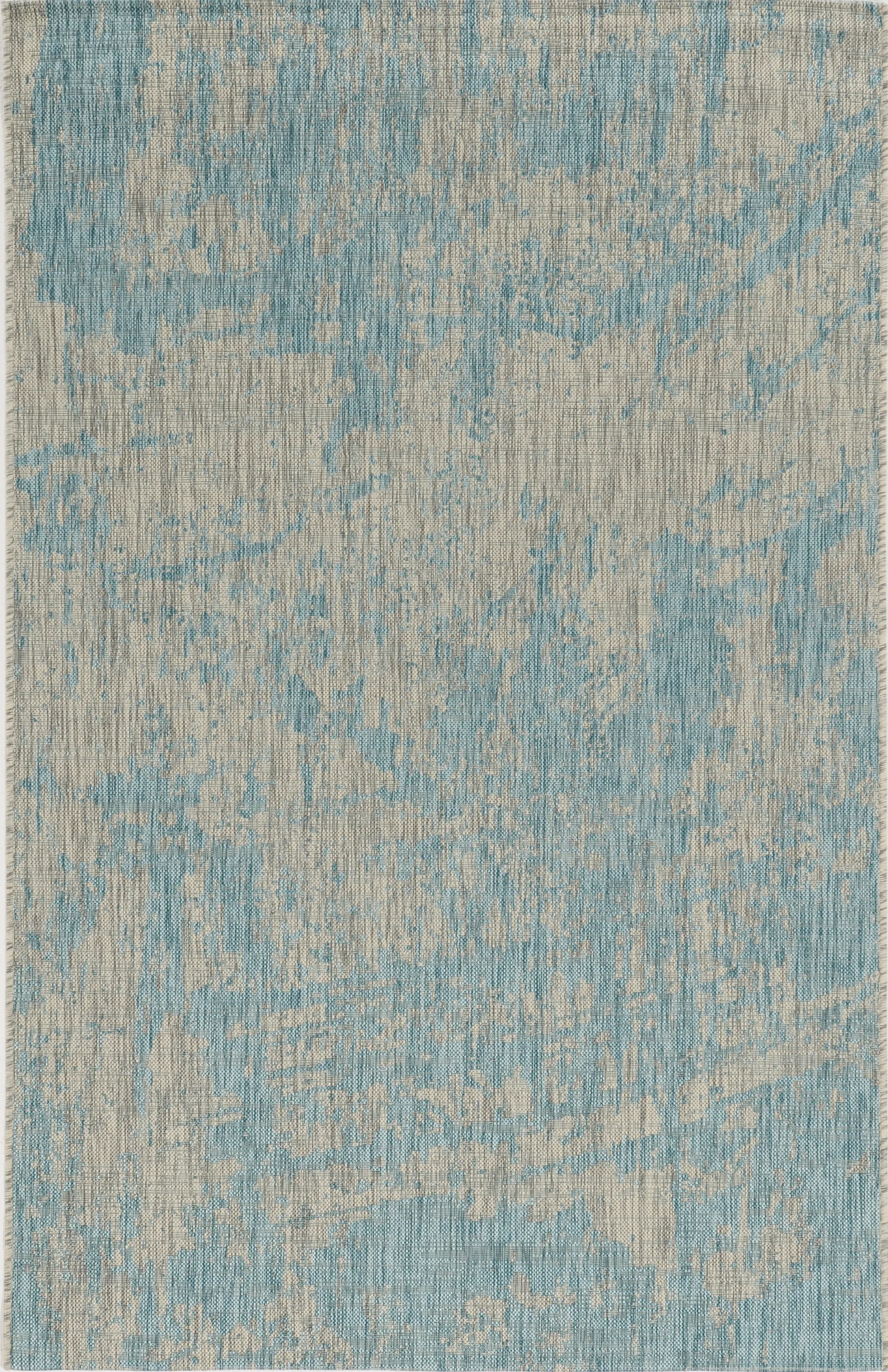 Naiming Teal 7'10 x 10'10 Indoor/Outdoor Rug - Image 1