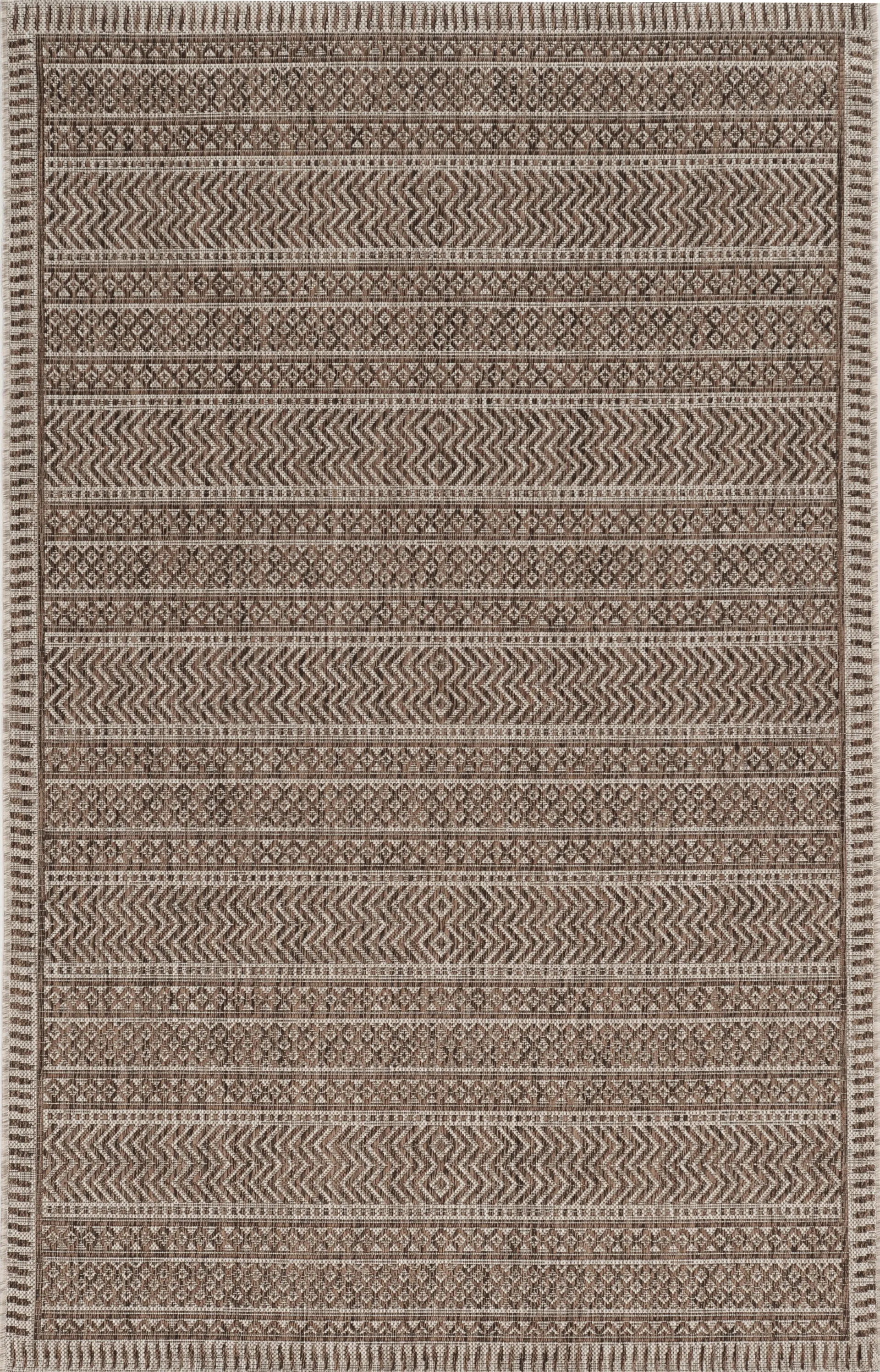 Exsomin Brown 7'10 x 10'10 Indoor/Outdoor Rug - Image 1