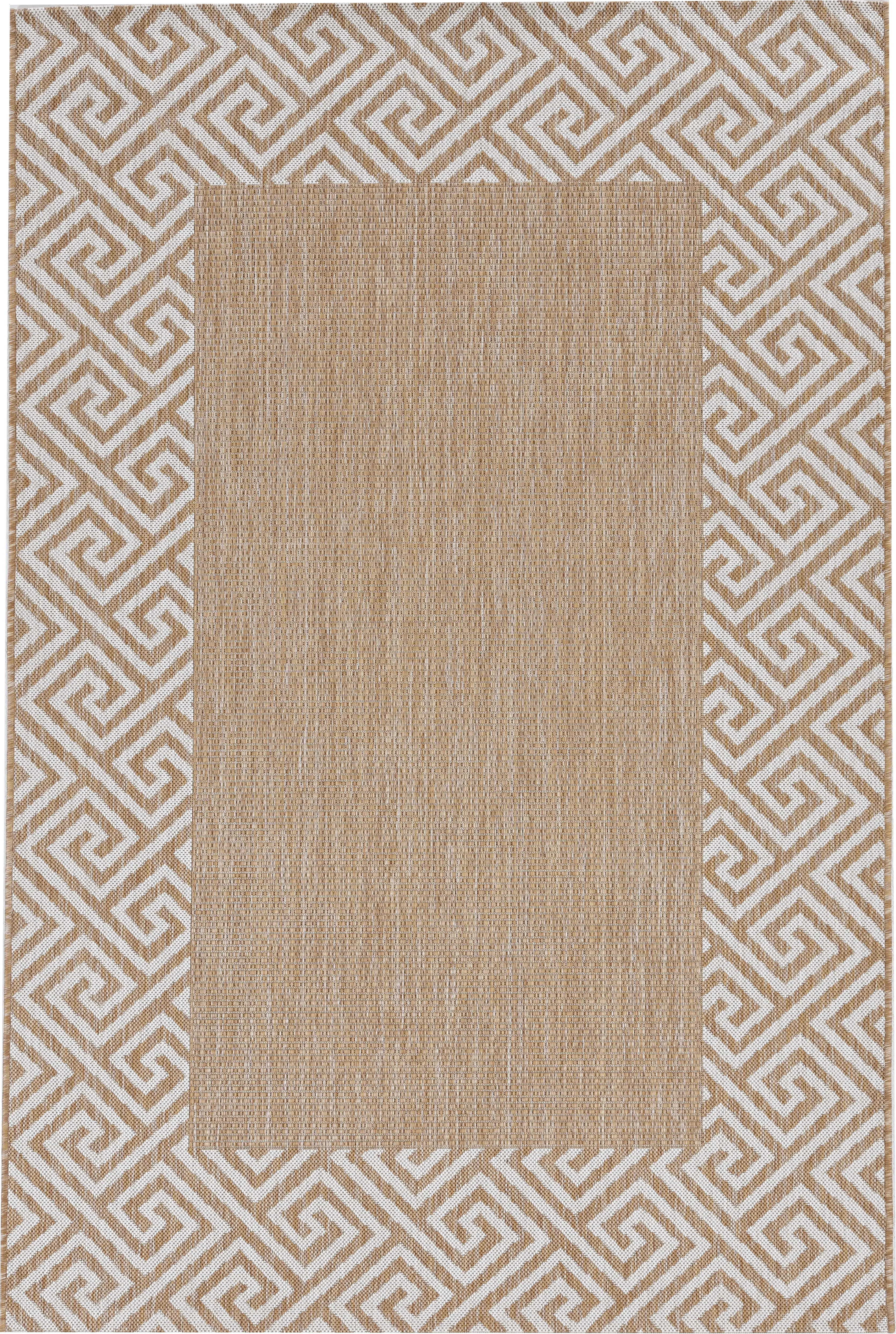 Blaintos Natural/Brown 5'3 x 7'7 Indoor/Outdoor Rug - Thumbnail - Image 1