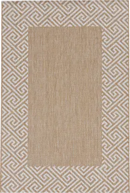 Blaintos Natural/Brown 5'3 x 7'7 Indoor/Outdoor Rug