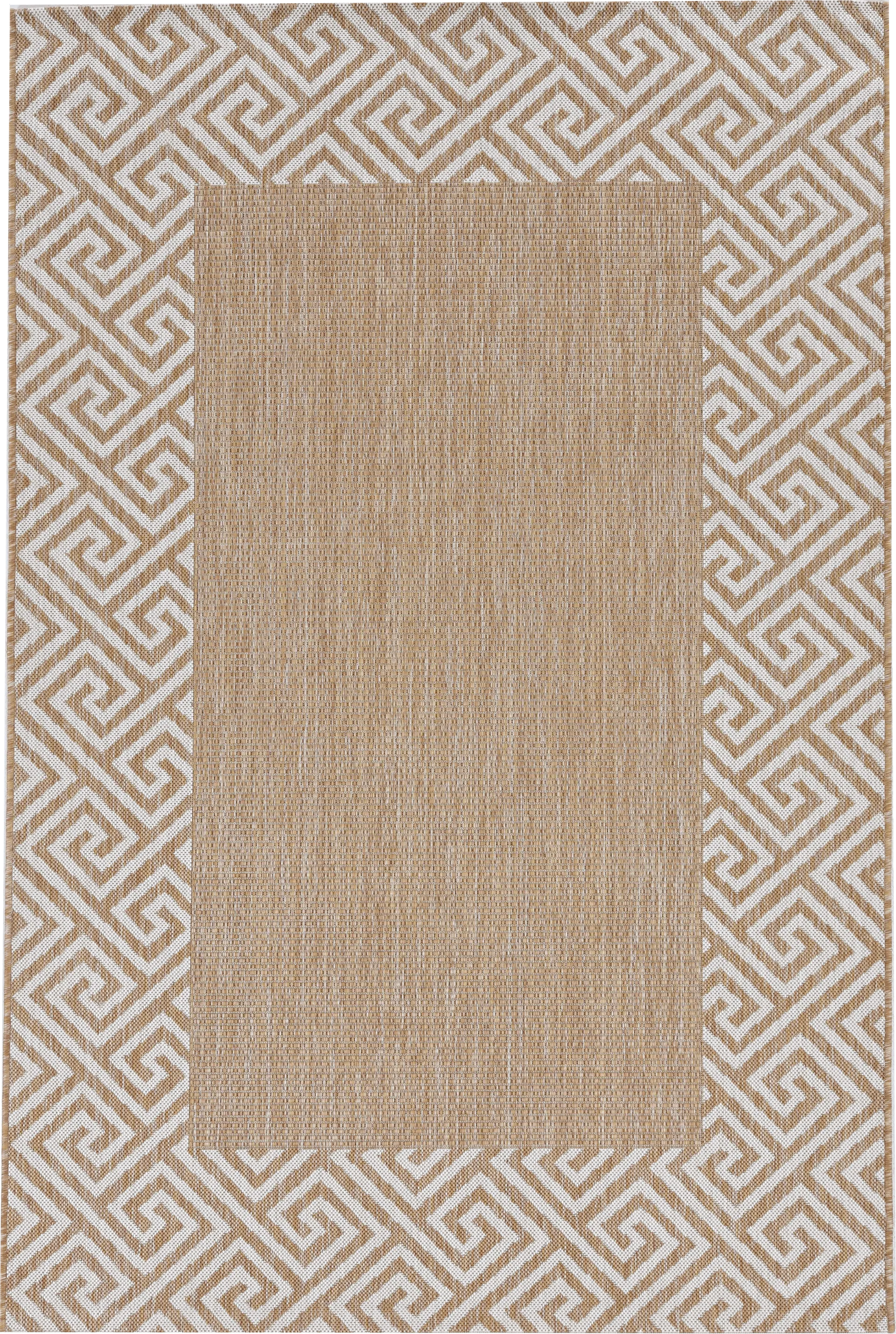 Blaintos Natural/Brown 5'3 x 7'7 Indoor/Outdoor Rug - Image 1