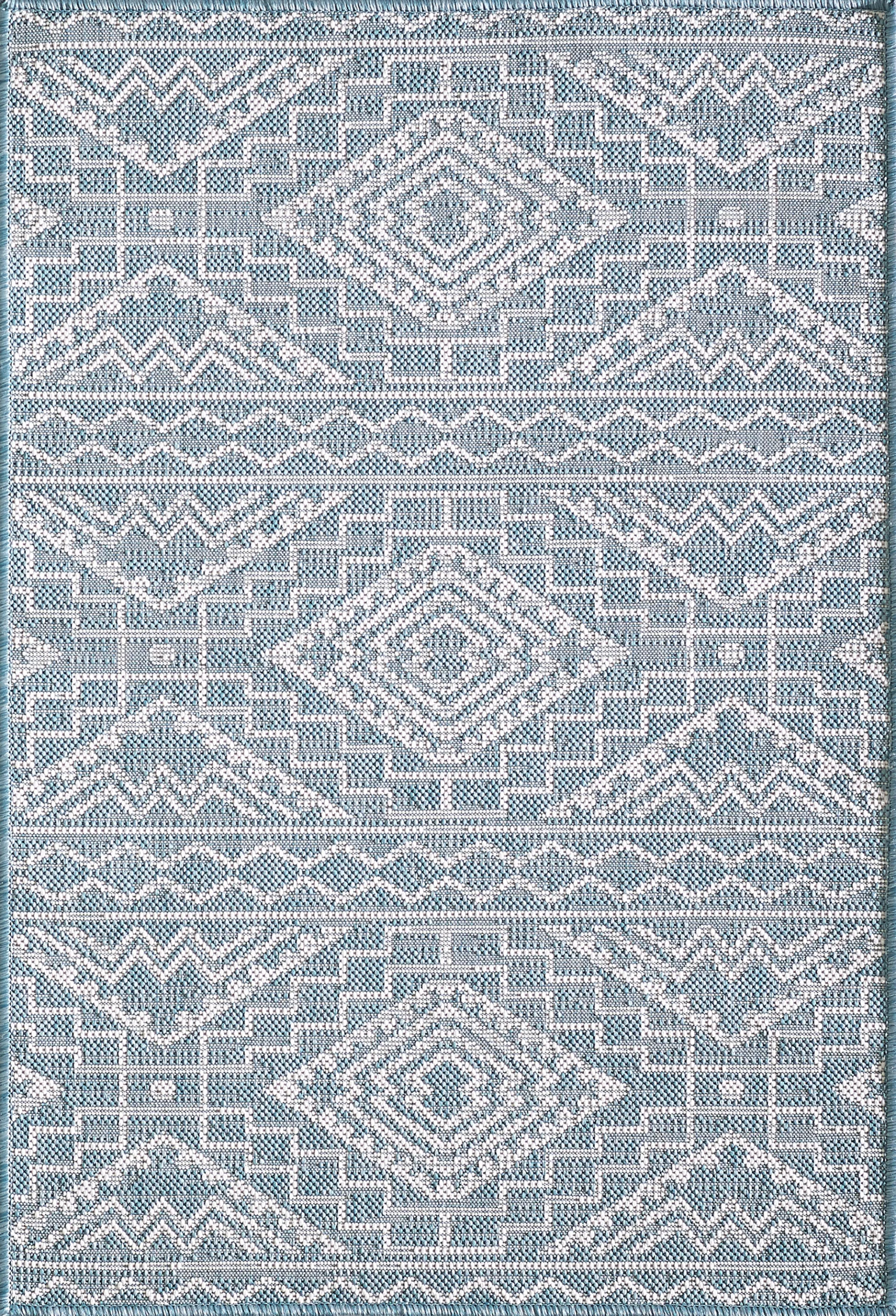 Emspool Aqua 7'10 x 10'10 Indoor/Outdoor Rug - Image 1
