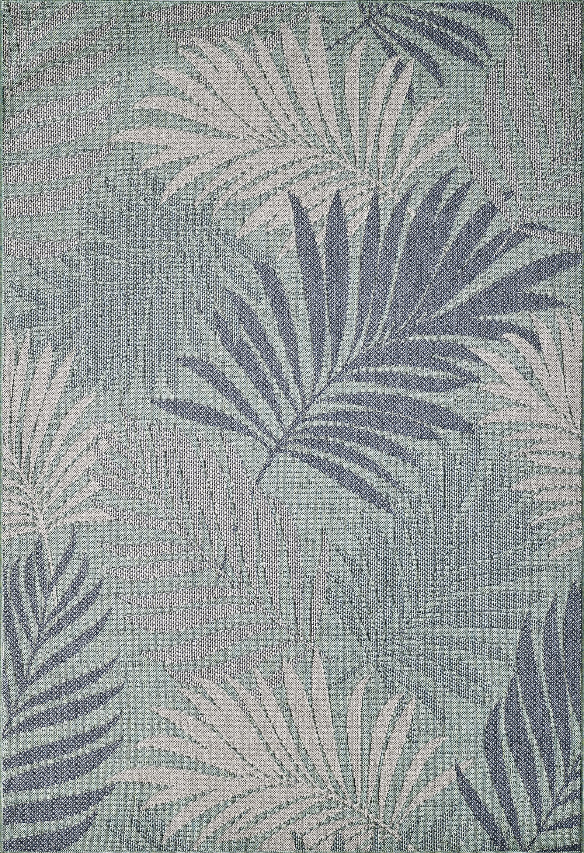 Antawa Aqua 5'3 x 7'7 Indoor/Outdoor Rug - Image 1
