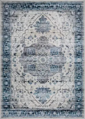 Savanora Ivory/Blue 6' x 9' Rug