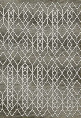 Leopole Gray 6'7 x 9'4 Indoor/Outdoor Rug