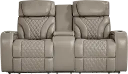 triple power reclining console loveseat