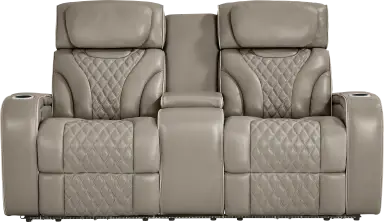 triple power reclining console loveseat