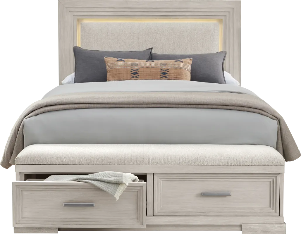 Royal Park Ivory 3 Pc Queen Storage Bed