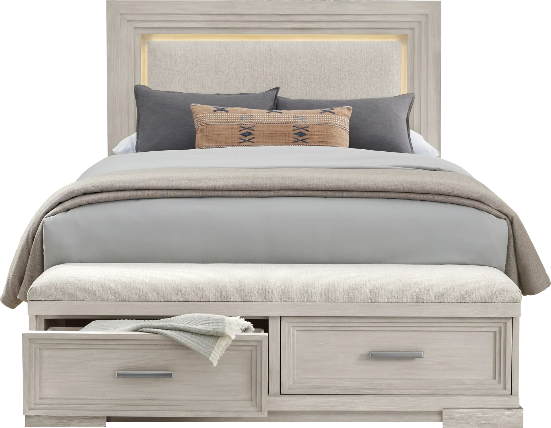 Royal Park Ivory 3 Pc King Storage Bed - Image 2