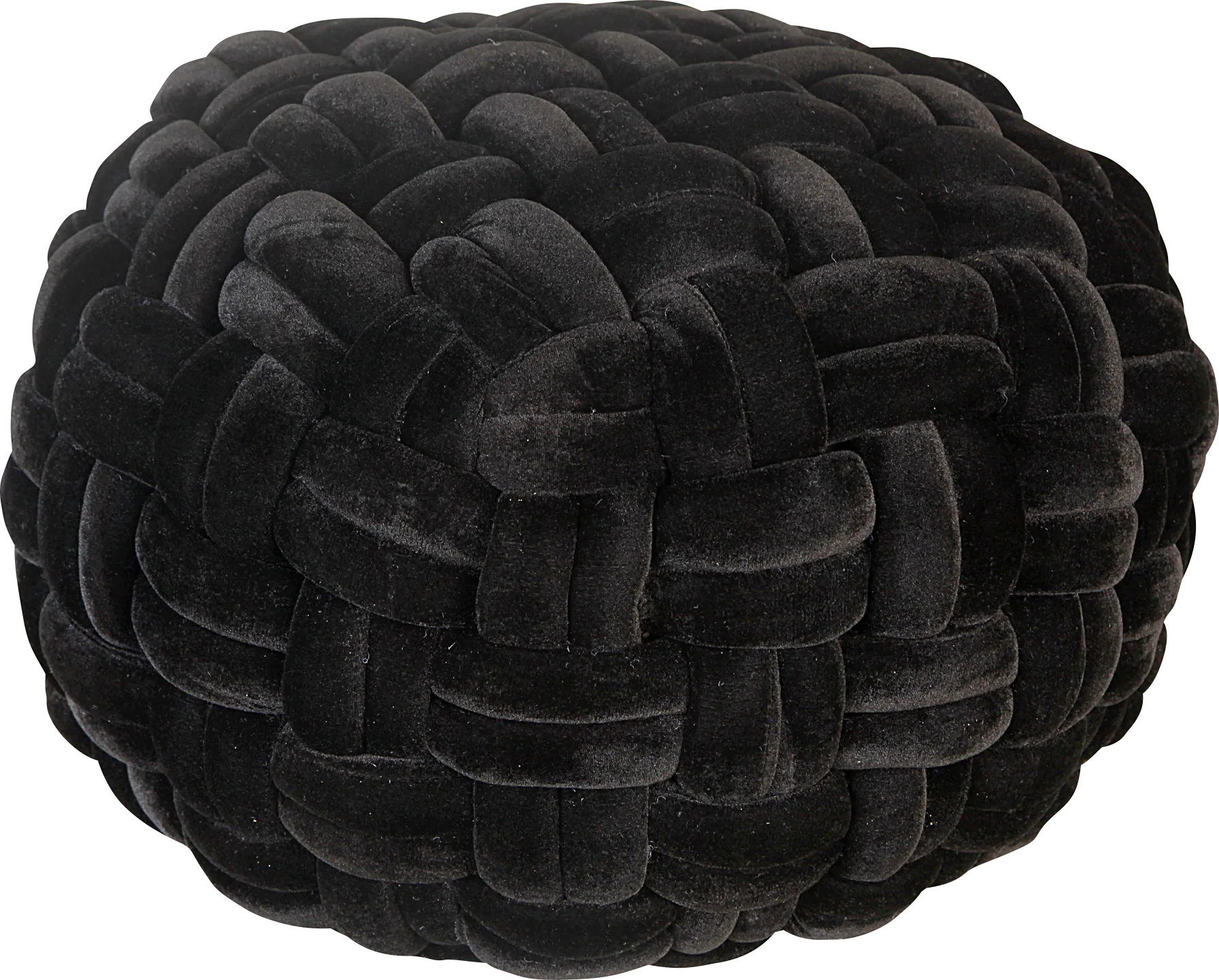 Sedgwick Black Pouf - Image 1