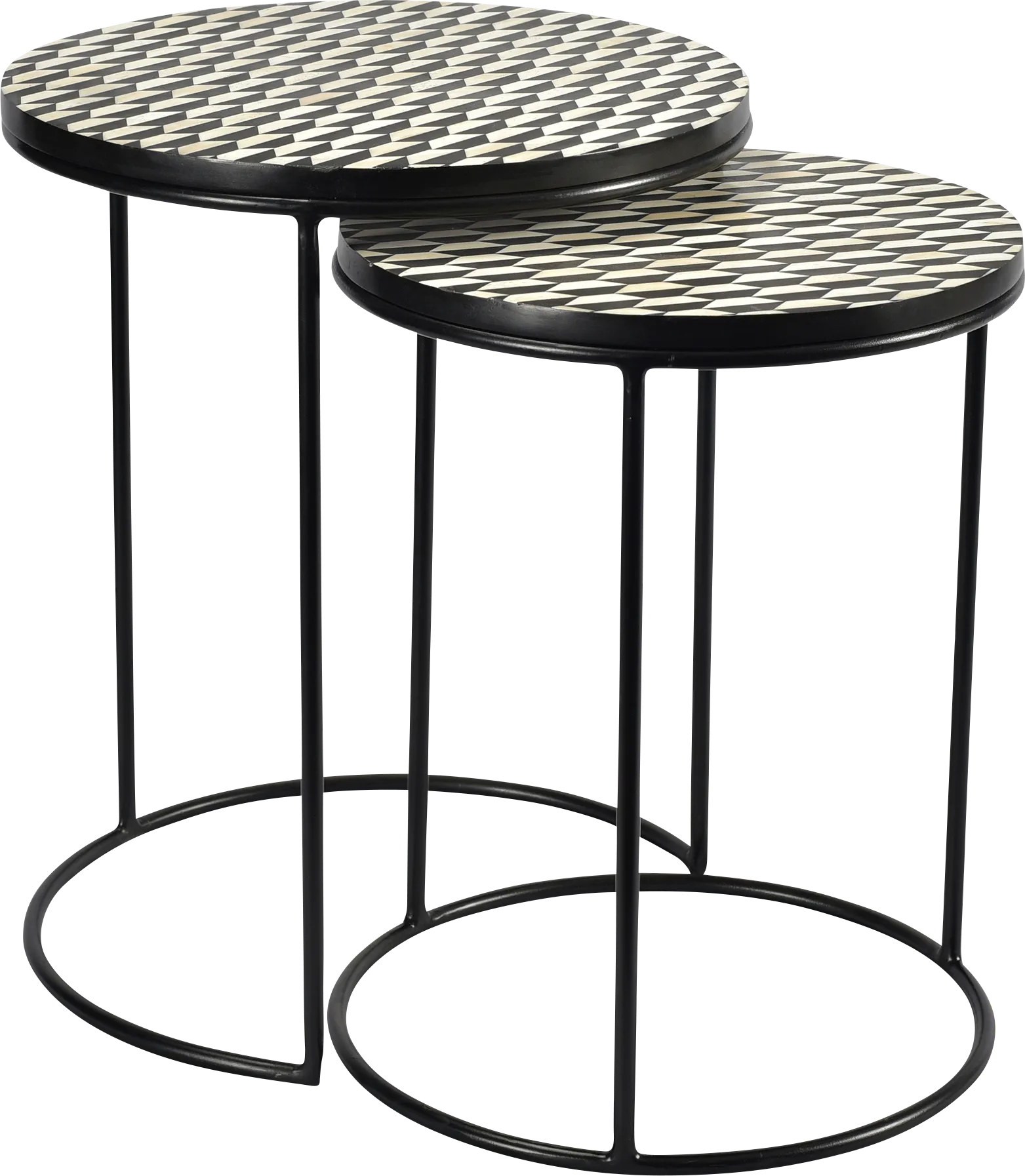 Bunce Black Nesting Tables, Set of 2 - Image 1