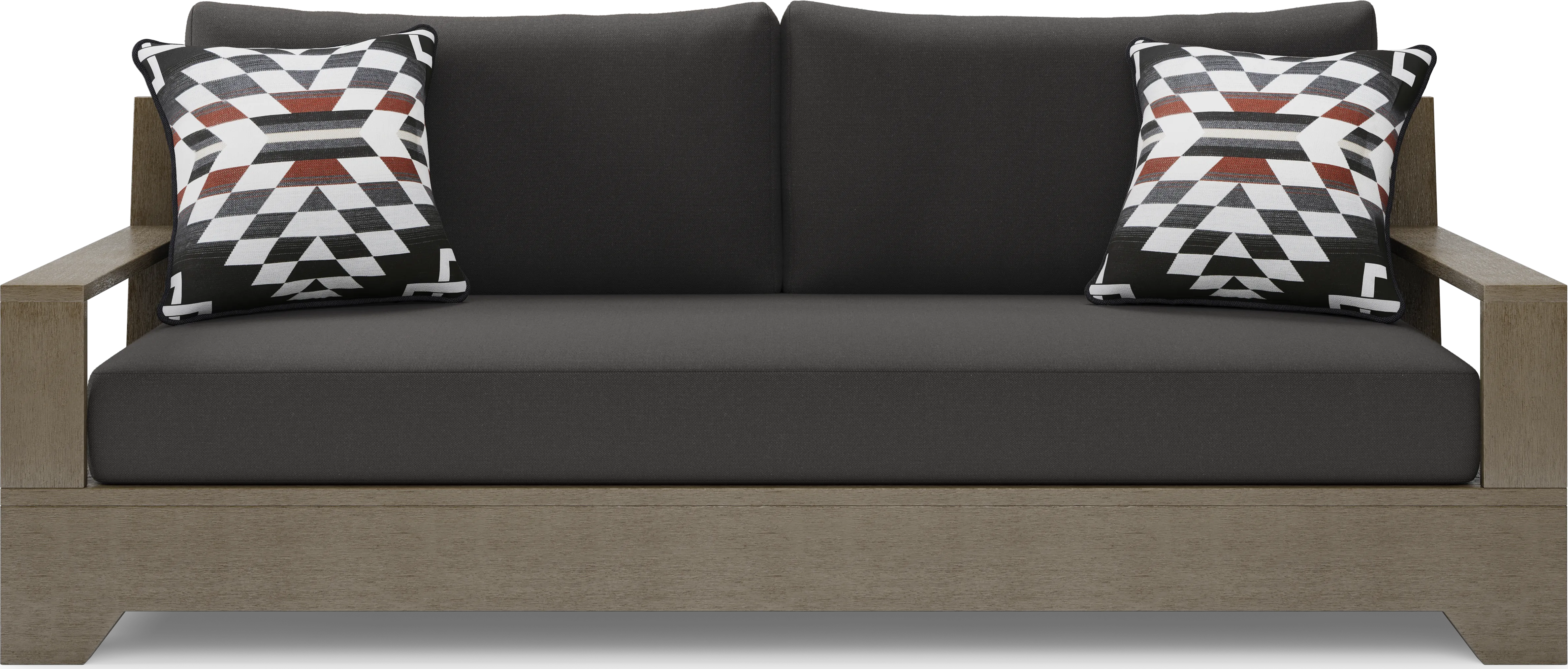 Lake Tahoe Gray 3 Pc Outdoor Seating Set with Charcoal Cushions - Thumbnail - Image 2