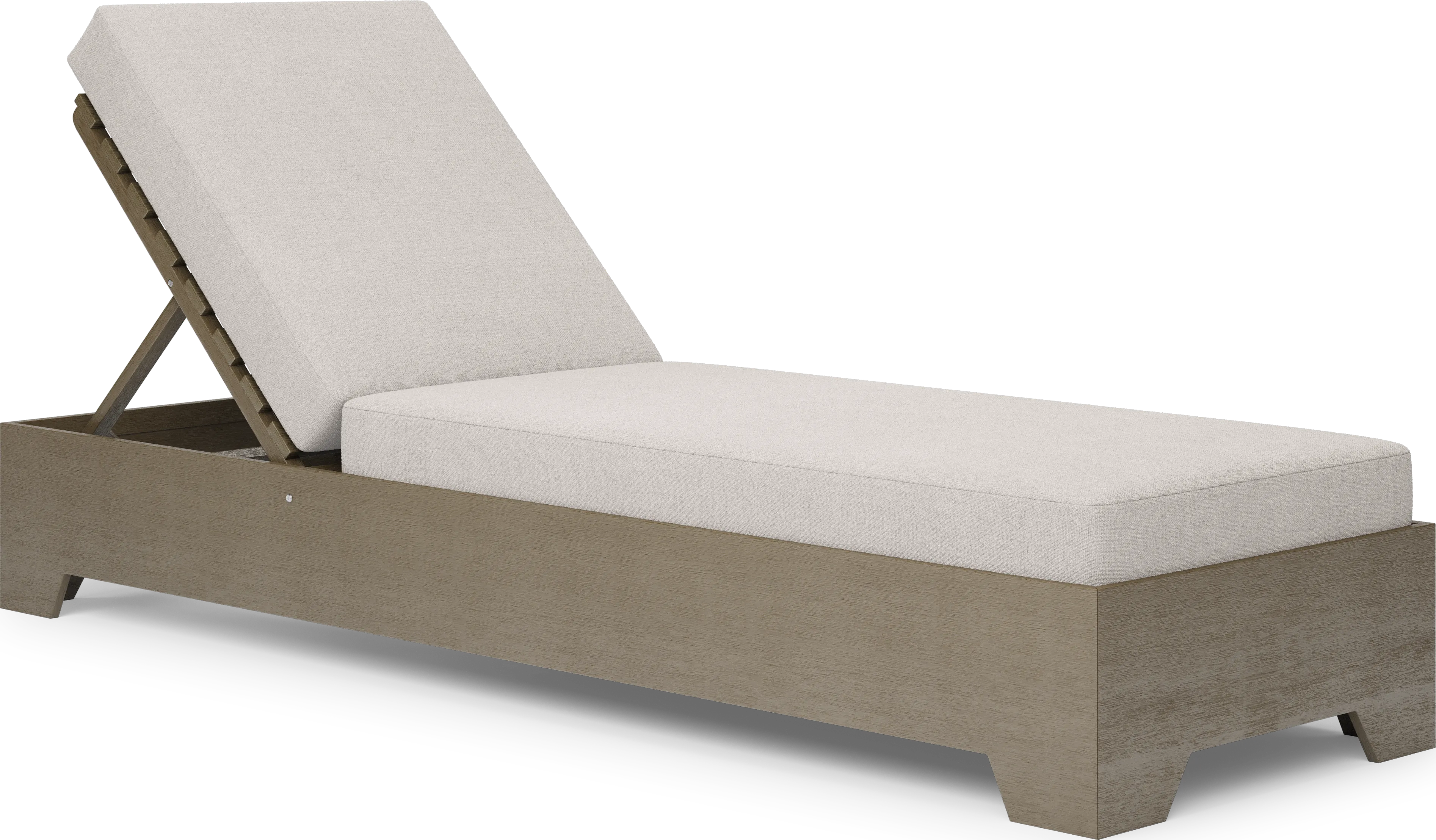 Lake Tahoe Gray Outdoor Chaise with Seagull Cushions - Thumbnail - Image 1