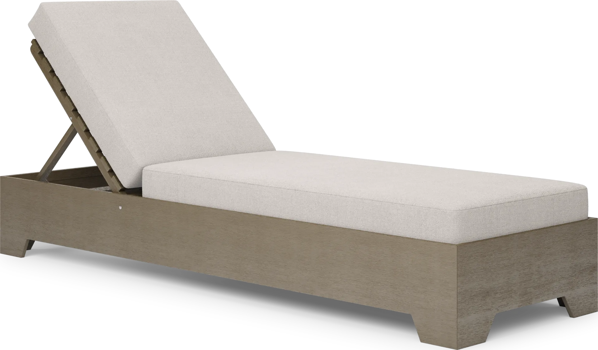 Lake Tahoe Gray Outdoor Chaise with Seagull Cushions - Image 1