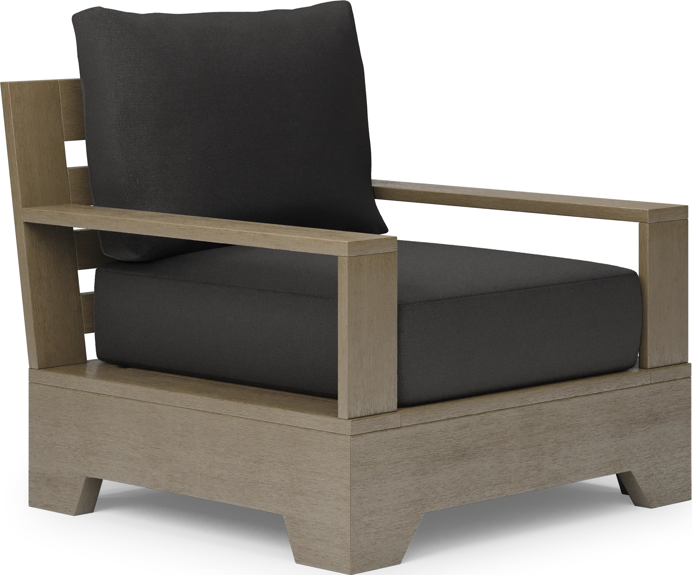 Lake Tahoe Gray 4 Pc Outdoor Loveseat Seating Set with Charcoal Cushions - Thumbnail - Image 4