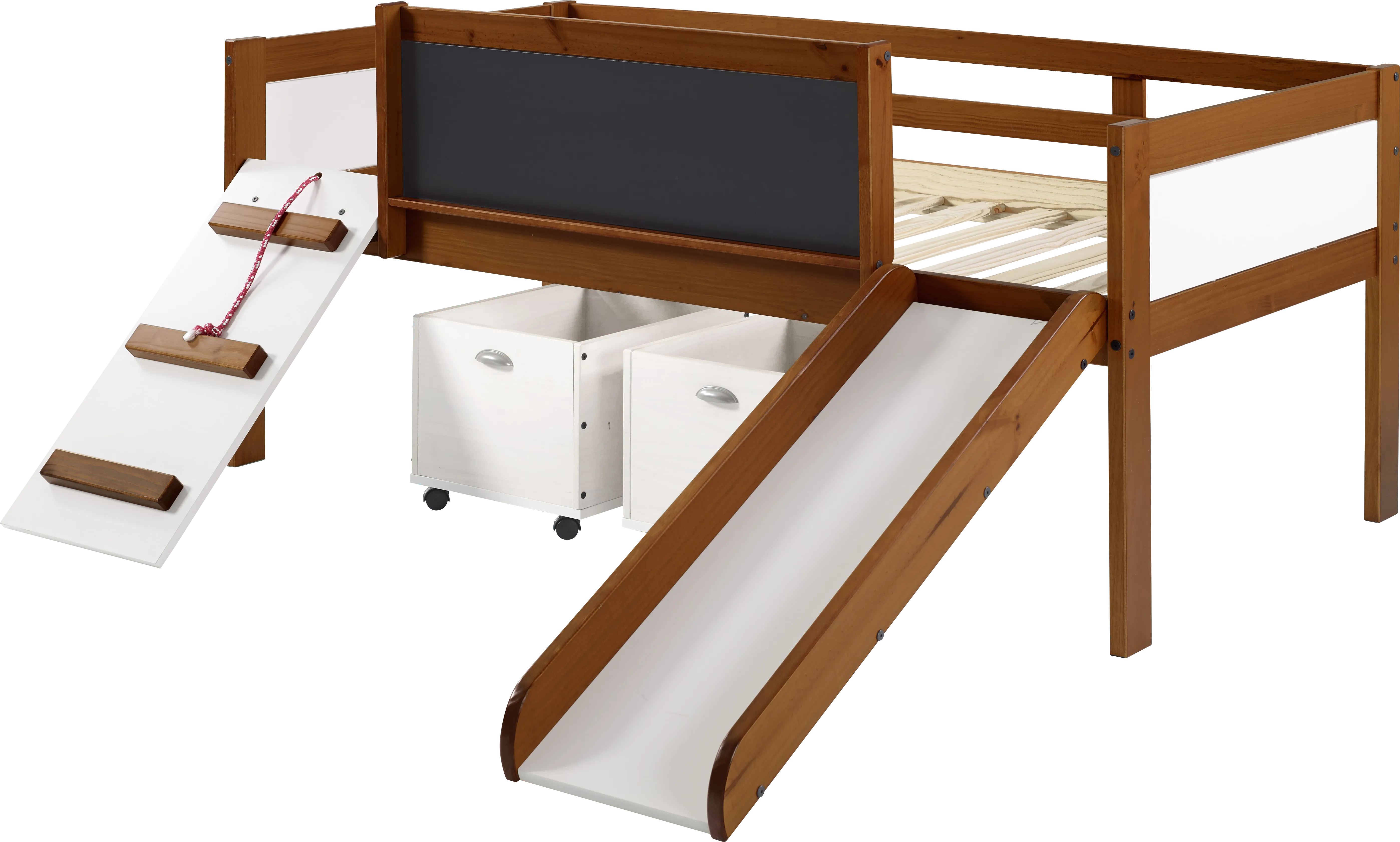 Kids Algonac Brown Twin Loft Bed - Thumbnail - Image 1