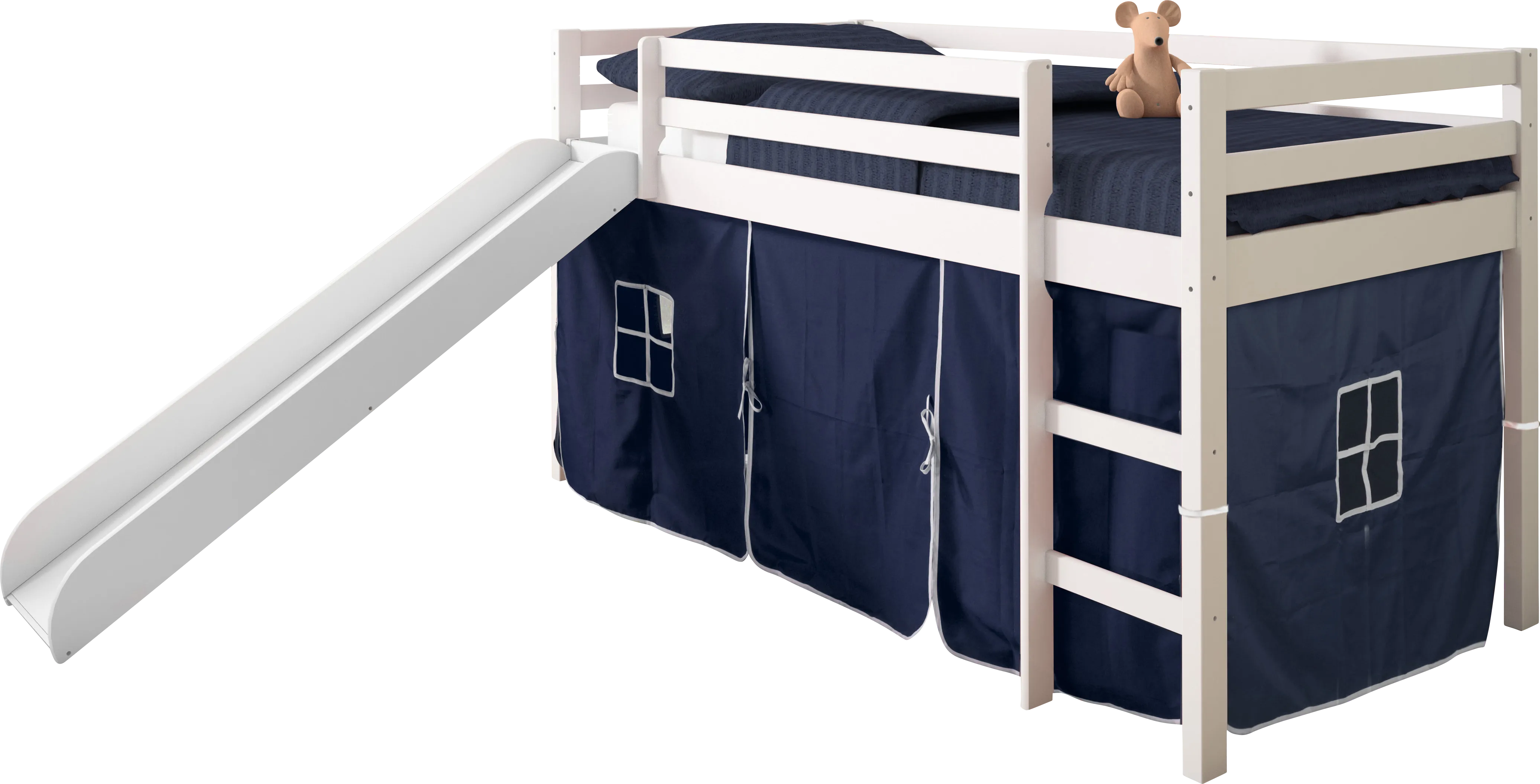 Kids Hoviespian Navy Twin Tent Loft Bed - Thumbnail - Image 1