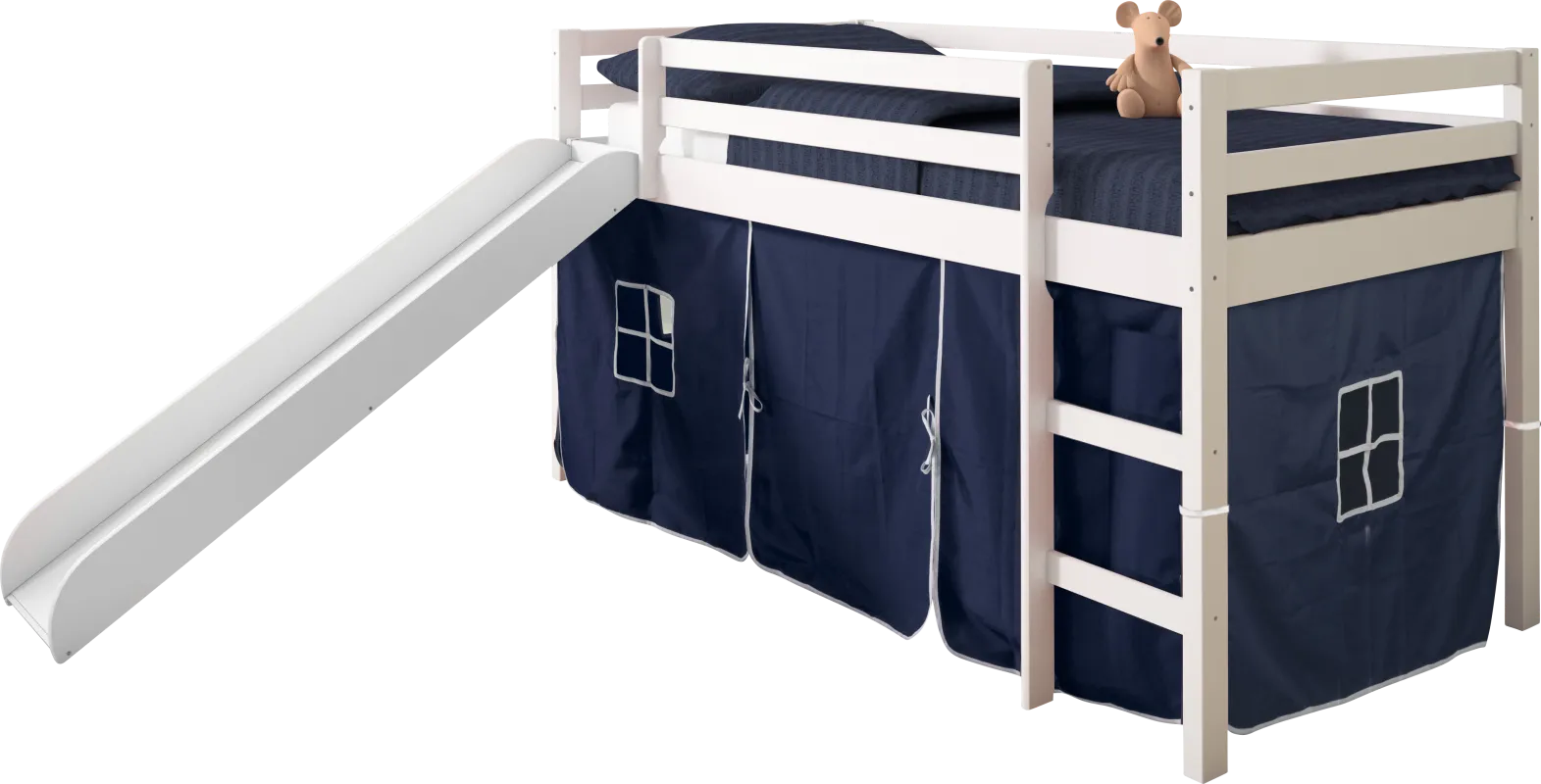 Kids Hoviespian Navy Twin Tent Loft Bed