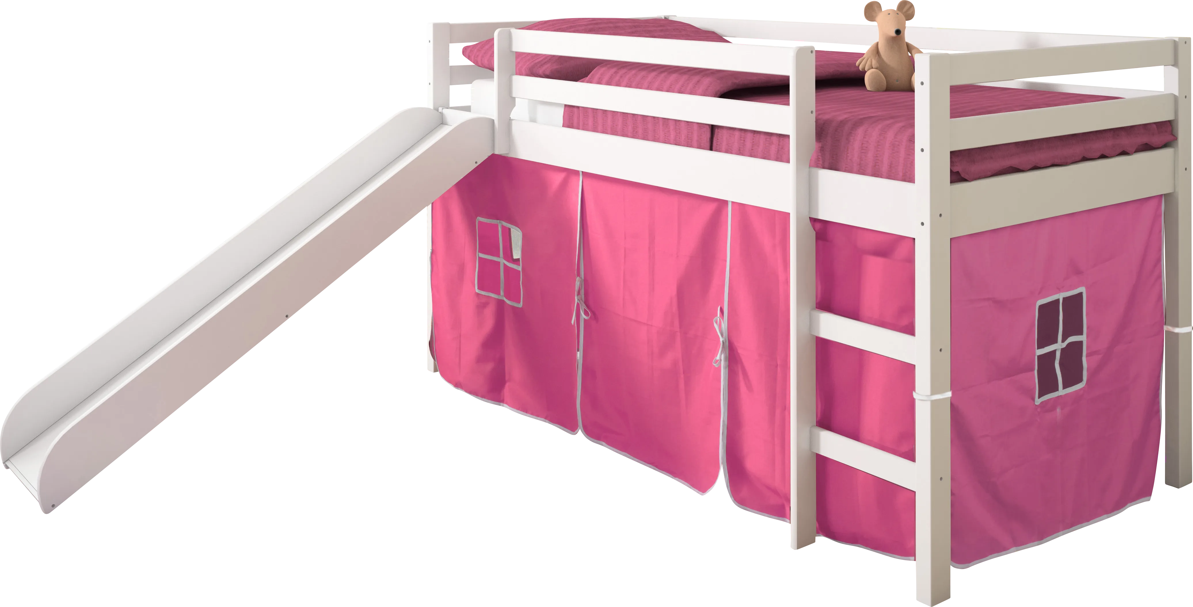 Kids Hoviespian Pink Twin Tent Loft Bed - Thumbnail - Image 1