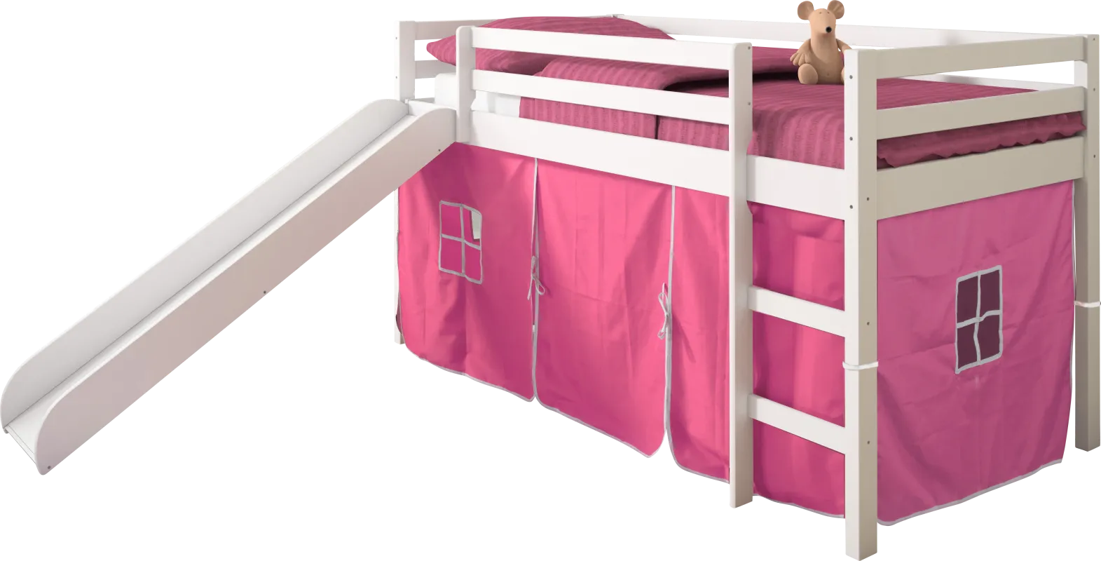 Kids Hoviespian Pink Twin Tent Loft Bed