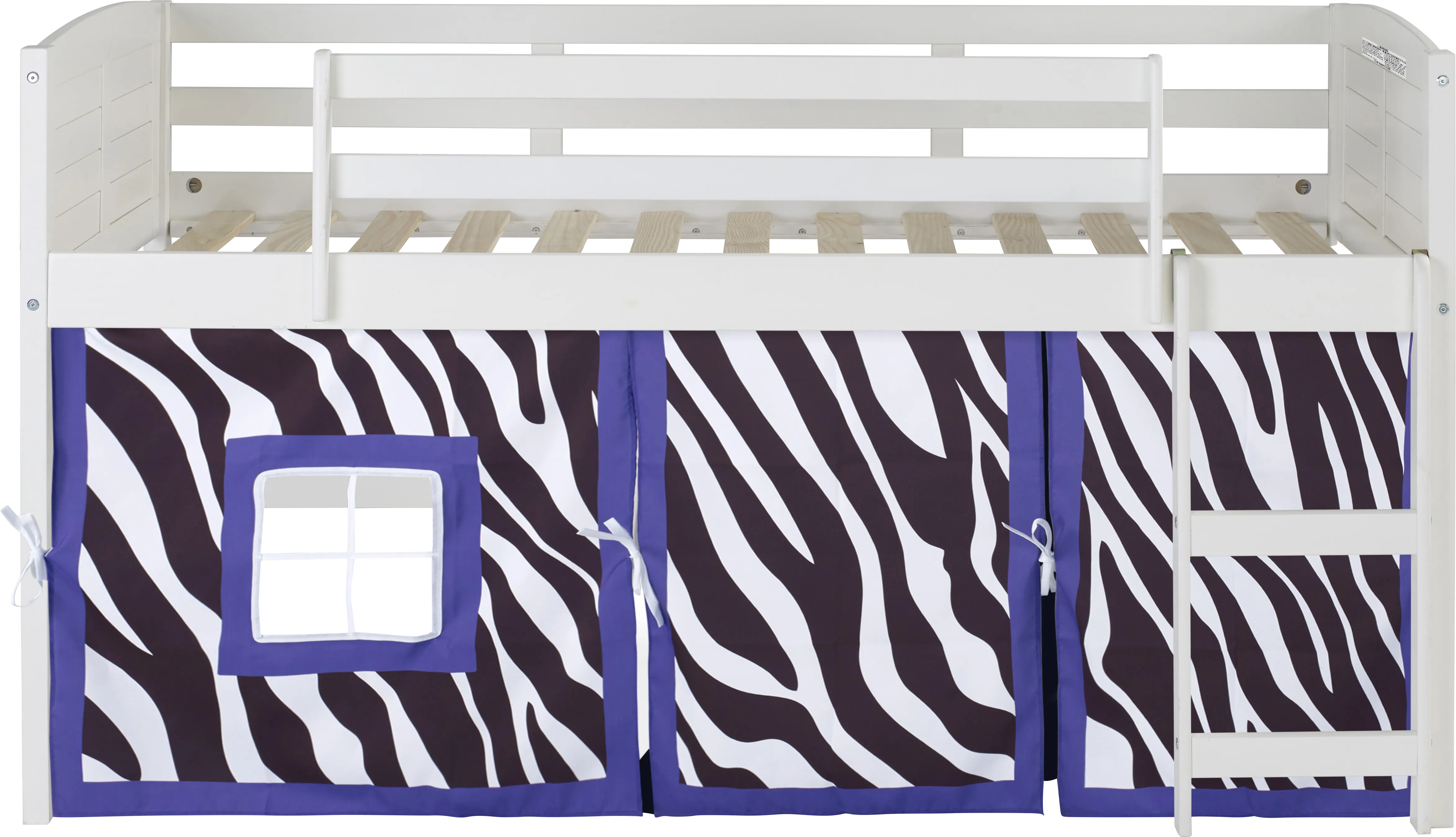 Kids Bulmer Purple Twin Loft Bed - Thumbnail - Image 1