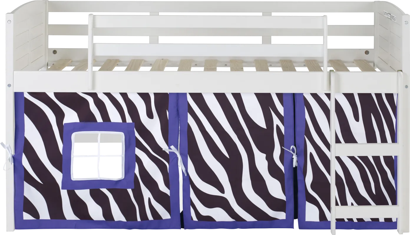 Kids Bulmer Purple Twin Loft Bed
