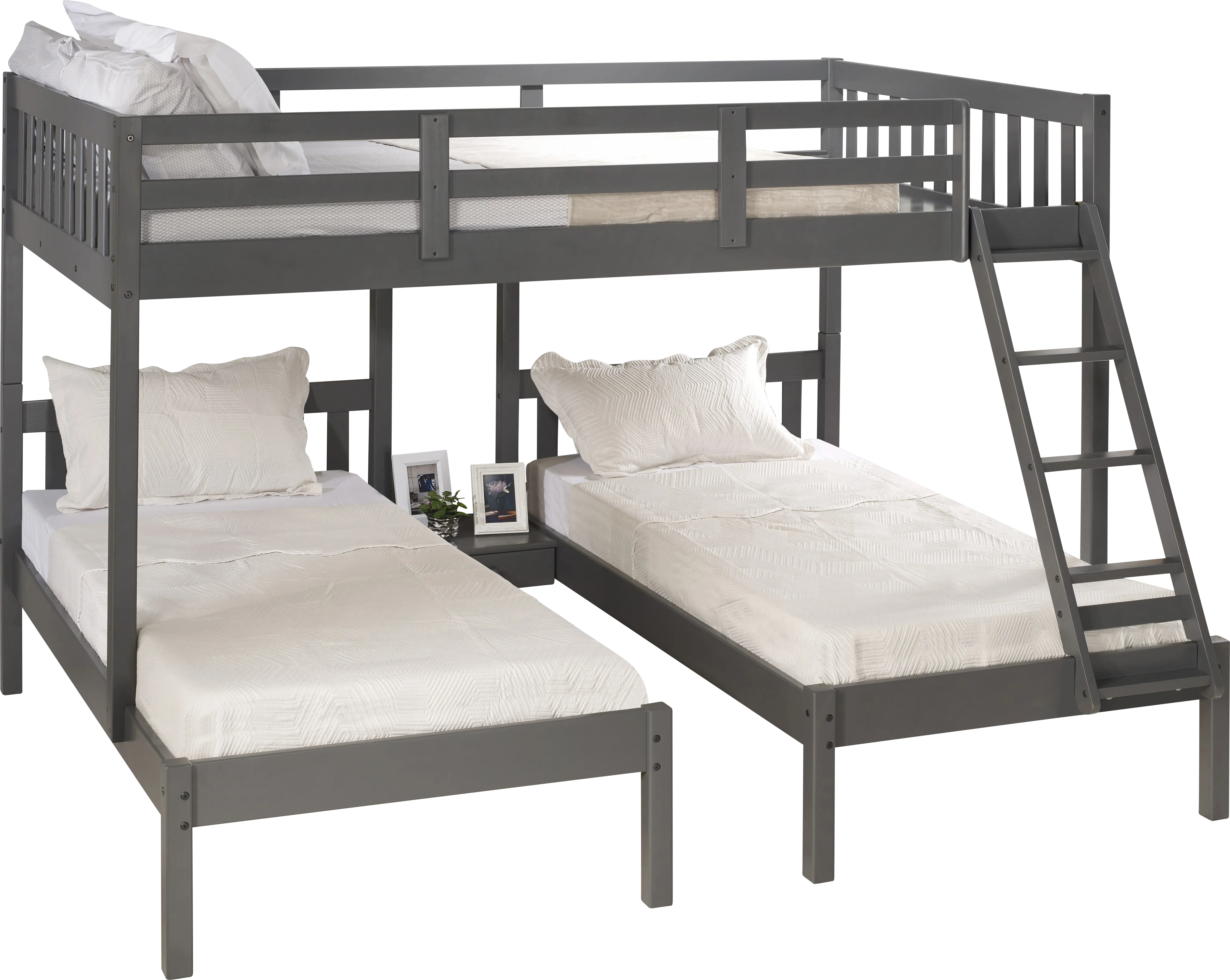 Kids Clough Gray Full/Double Twin Bunk Bed - Thumbnail - Image 1