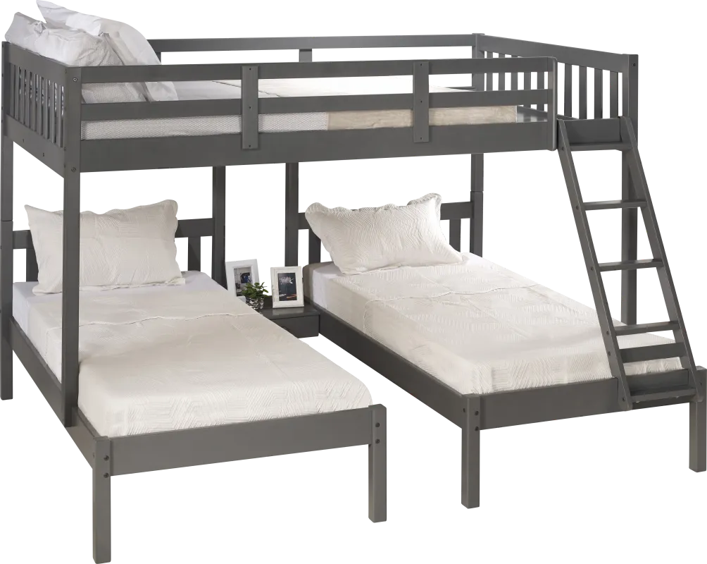 Kids Clough Gray Full/Double Twin Bunk Bed