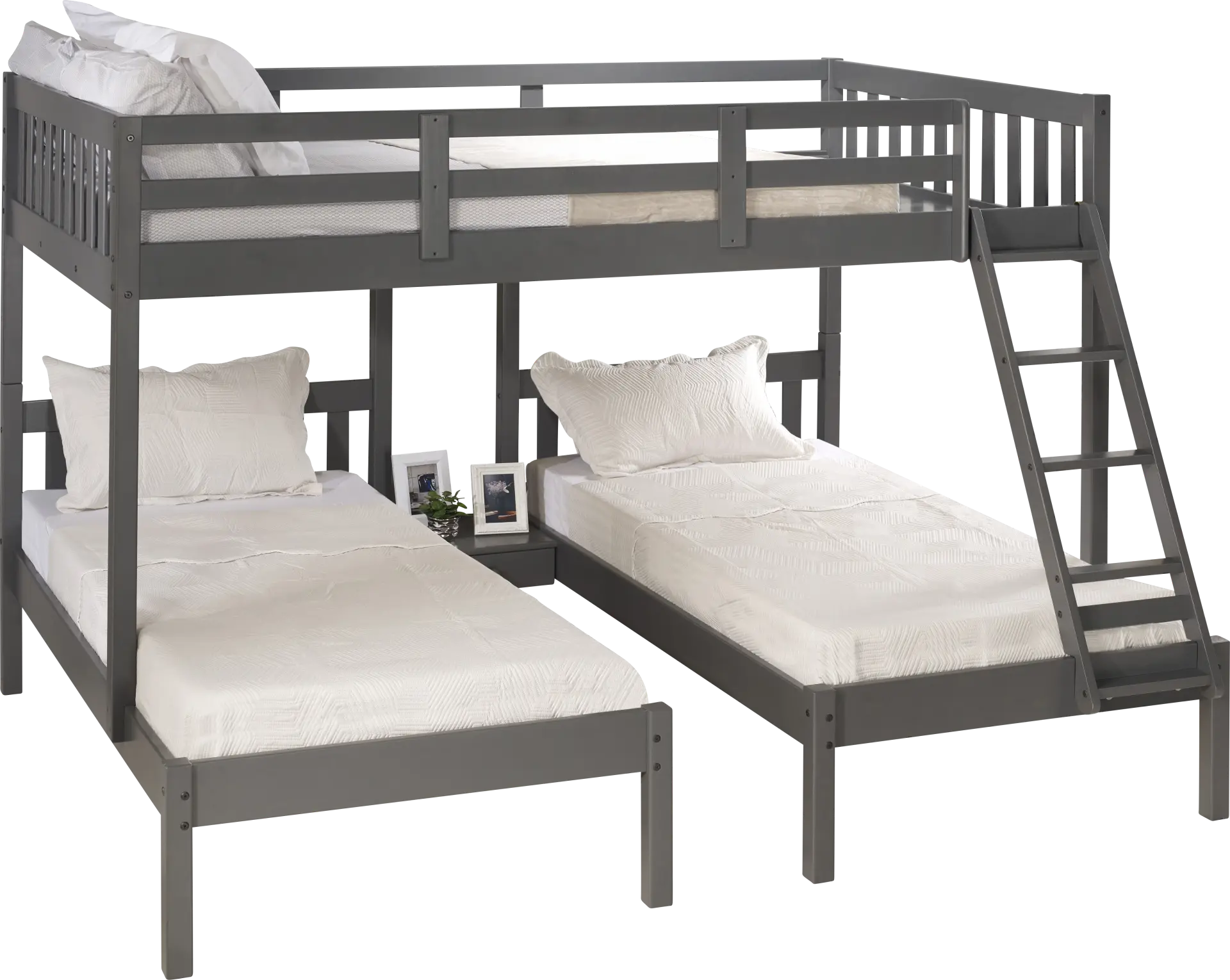 Kids Clough Gray Full/Double Twin Bunk Bed