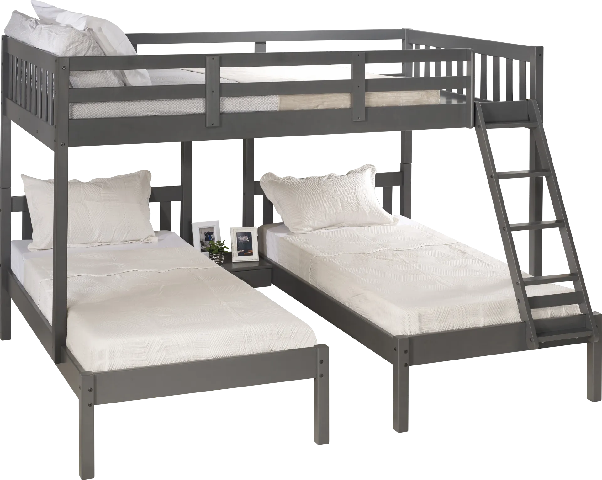 Kids Clough Gray Full/Double Twin Bunk Bed - Image 1
